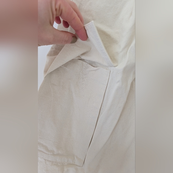 NWOT Cream Cargo Adjustible Wide Leg & Barrel Pants Small - Picture 6 of 15